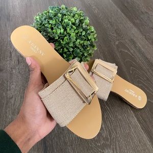 Gold buckle detail flats!